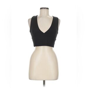 Black V-Neck Crop Top